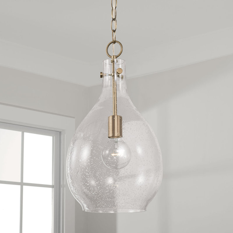 Pendentif 1 Lumière goutte d'eau, Laiton