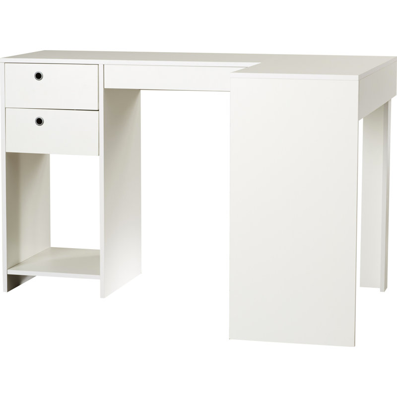 L-Shaped Computer Desk, White