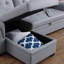 Canapé-lit modulaire réversible en cuir Vegan
