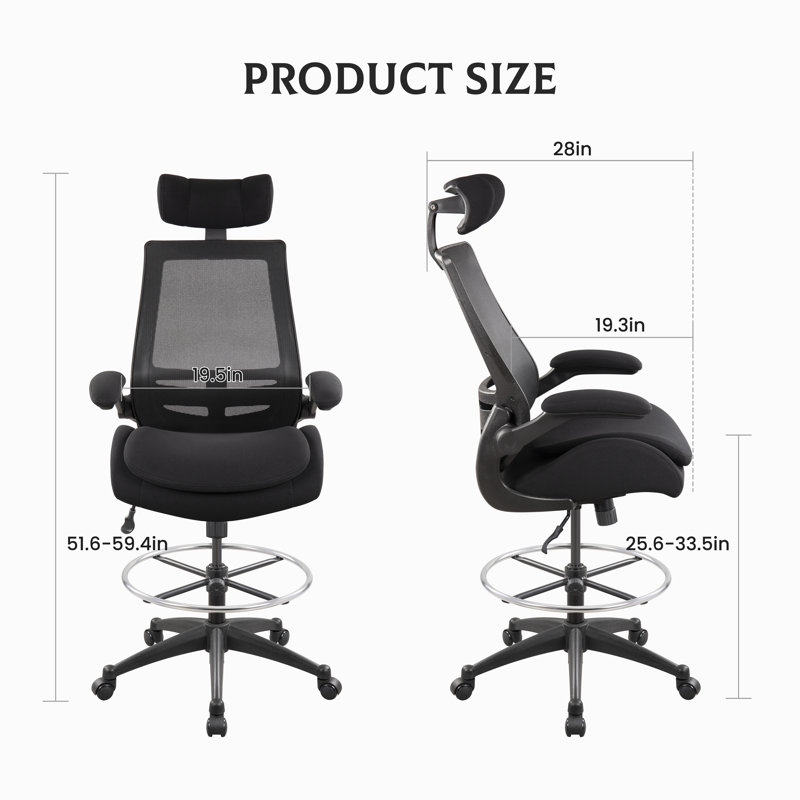 Allya Mesh Drafting Chair with Headrest