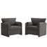 Fauteuil d'appoint surdimensionné en chenille 32,7 po (ensemble de 2