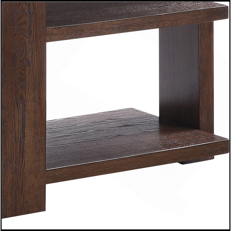 Walnut Sofa Table With 2-Shelf