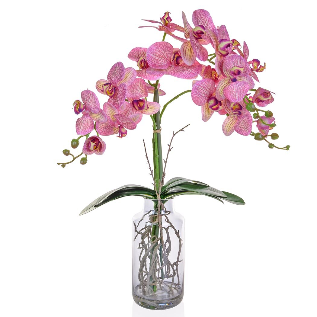 Kunstpflanze Orchidee Phal in Vase