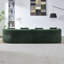 Canapé incurvé en chenille en mousse compressée à haute densité et sans assemblage, canapé à nuage de forme incurvé pour salon (vert)-1215001772