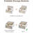 Closet Storage Bins, Large Storage Baskets With Clear Window And Handles, Foldable Fabric Organizer For Clothes, Shelves, Beige, 3 Pack-128589684-128589683