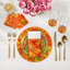 Fallen Leaves Vegan Leather Round Pebble Placemat-1341114414