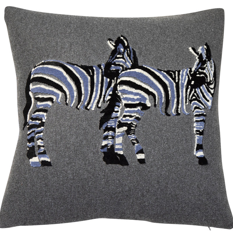 Rutgers Feather Abstract Square Throw Cushion