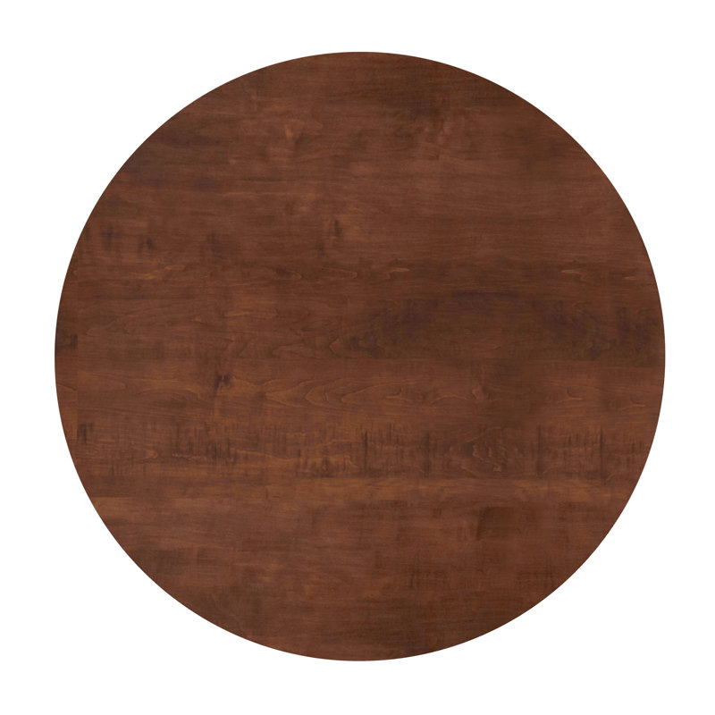 Mashyia Maple Round Solid Wood Dining Table, 48" W x 48" L, Walnut