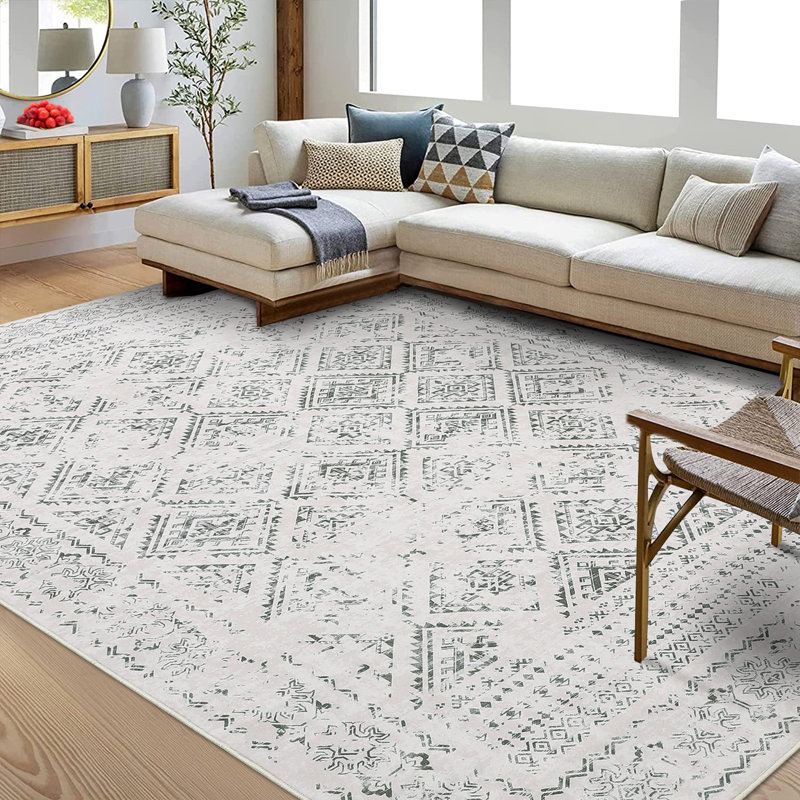 Tapis Lerhonda avec envers antidérapant, Rectangle 6 pi x 9 pi