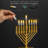  Wall Mount 9-branch Hanukkah Menorah With Led Candles Illuminated Display Contemporary Decorative Accent Judaica Centerpiece And Meaningful Gift For Hanukkah Celebrations, V-shape Gold-190573188