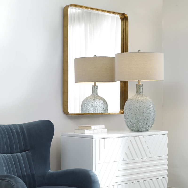 Rylie Metal Rectangle Wall Mirror, 40" x 30", Gold