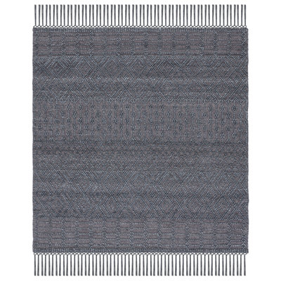 Tapis gris foncé tissé à la main Leedey