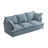 " modern deep seat 3-seater cloud sofa with 2 armrest pillows, chenille fabric, comfortable for living room-607434707