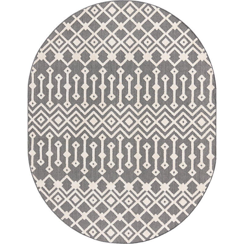 Britnie Abstract Indoor Rug, Oval 5'3" x 8'