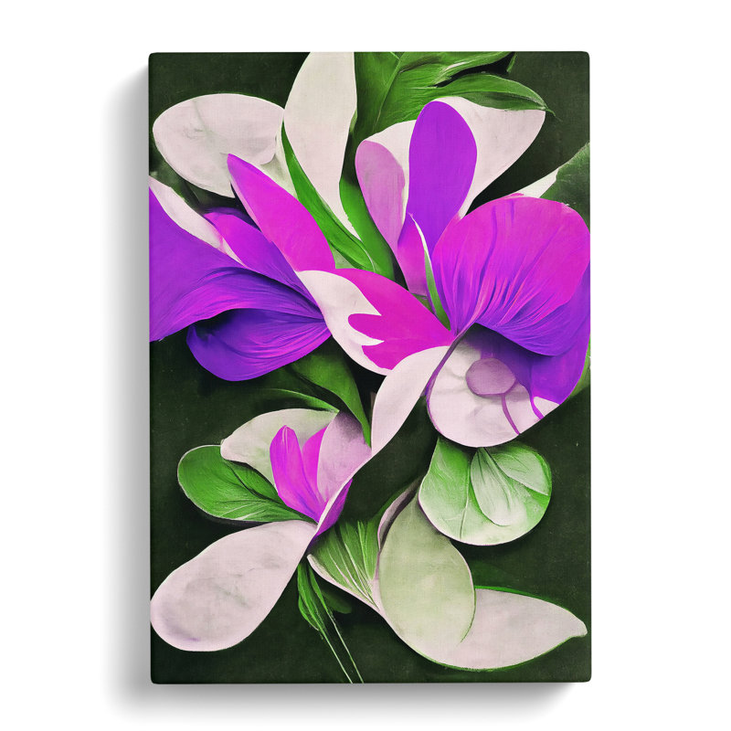 Flowers Abstract No.5 - Wrapped Canvas, 50cm H x 35cm W