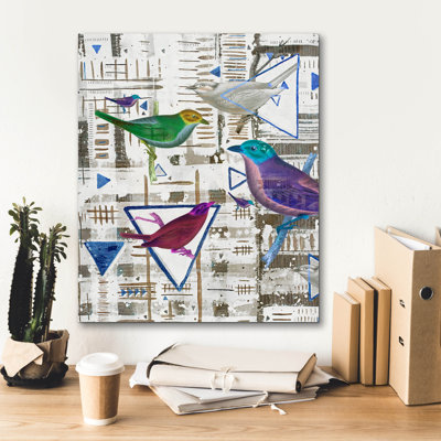 Epic Graffiti 'Bird Intersection 3'  by Lori Arbel Canvas Wall Art, 20" x 24"