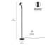 Lampe DEL sur pied à bras pivotant 58 po