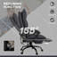 Chaise de bureau en microfibre avec massage Vinsetto, chaleur, repose-pieds, gris