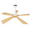 Ventilateur de plafond moderne de 52 pouces avec moteur à courant continu réversible à télécommande et 3 pales à intensité variable de 3 couleurs-121083007-121083008