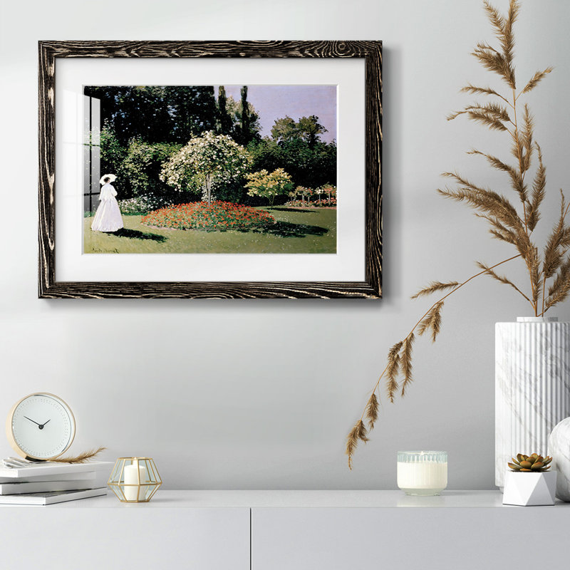 Monet, impression sur papier encadrée, H 28 po x l 42 po x P 1,5 po, Noir