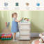 Unité de rangement pour enfants à 3 niveaux, organisateur de jouets avec tiroirs en plastique amovibles, organisateur de rangement de coffre à jouets pour chambre à coucher, chambre de bébé et salle de jeux