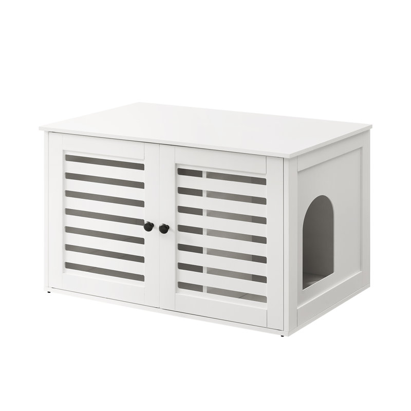 Litter Box Enclosure, Cloud White