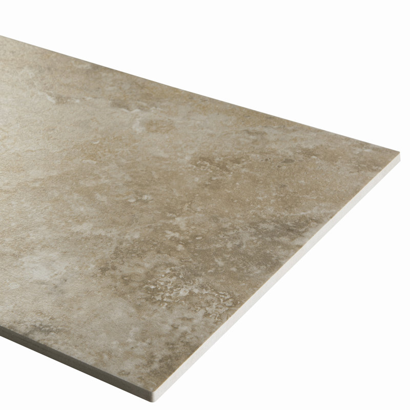 Tratorria 24" X 24" Porcelain Stone Look Tile, Grigio