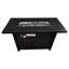 Table de foyer d'extérieur en acier avec couvercle H 25 po x l 42 po (noir)