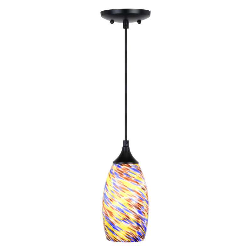 Xayn 1 - Light Bell Pendant, Matte Black, Blue/Red/White