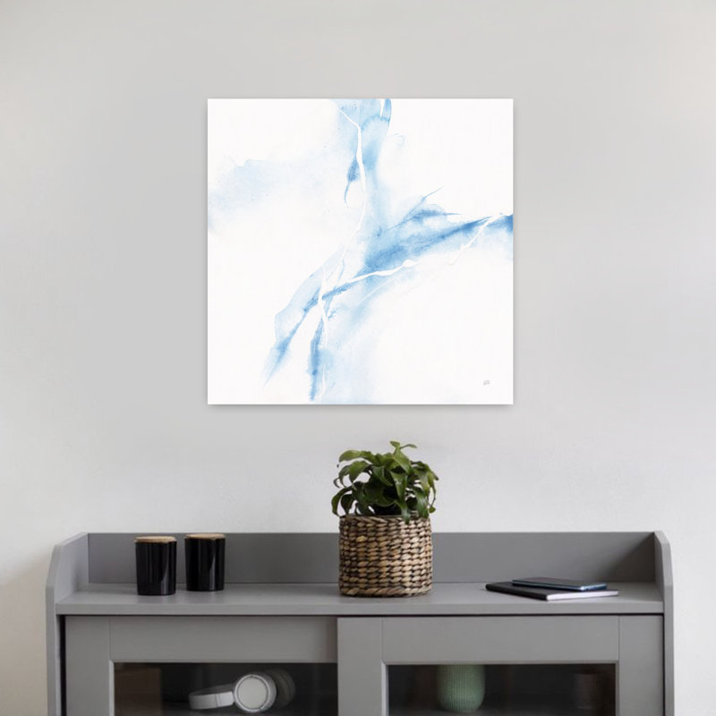 Marbre bleu I, art contemporain abstrait, H 18 po x l 18 po