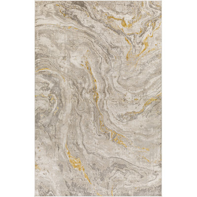 Tapis Jerrianne doré; taupe