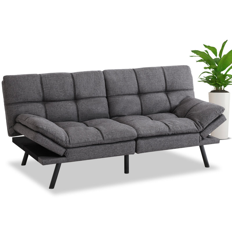 71'' Convertible Sleeper Sofa Folding Loveseat With Adjustable Arms And Backs For Apartments & Office & Living Room