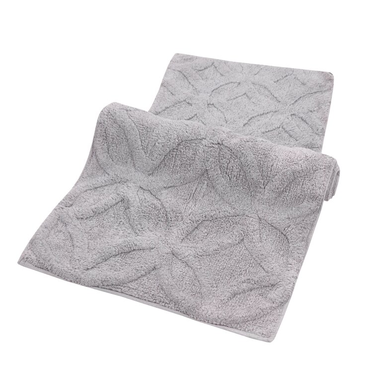 Ebern Designs Egista Microfiber Bath Rug with Non-Slip Backing