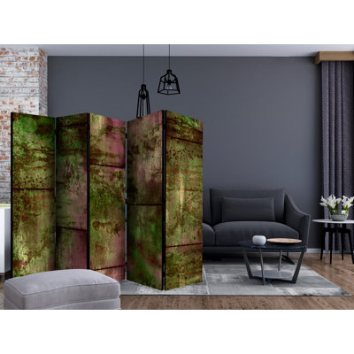 Gomilla 225 cm W x 172 cm H 5 - Panel Solid Wood Folding Room Divider