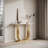 43.3" Modern Faux Marble Top Accent Console Table