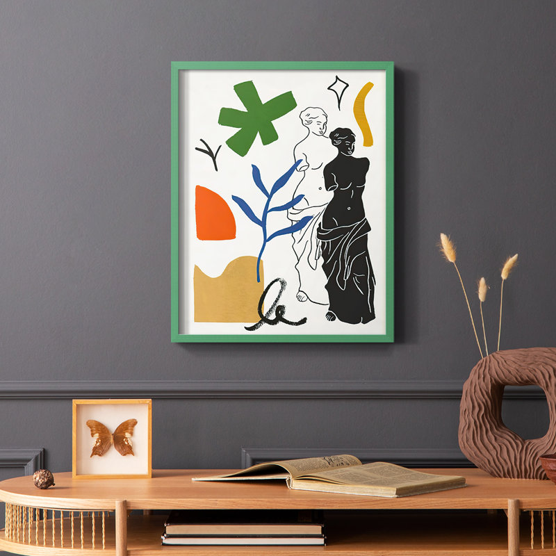 Starry Venus IV, reproduction encadrée - bois massif, Vert, H 10 po x l 8 po