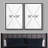 Classical Artwork Geometric Teal Abstract Mid-Century Modern Picture Framed Canvas 2 Pieces Print Wall Art-71660107-71660106