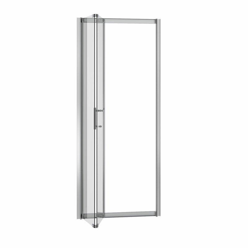 Tweedbrook 78cm W x 1900mm H Framed Bi Fold Shower Door with Clear Glass, Chrome