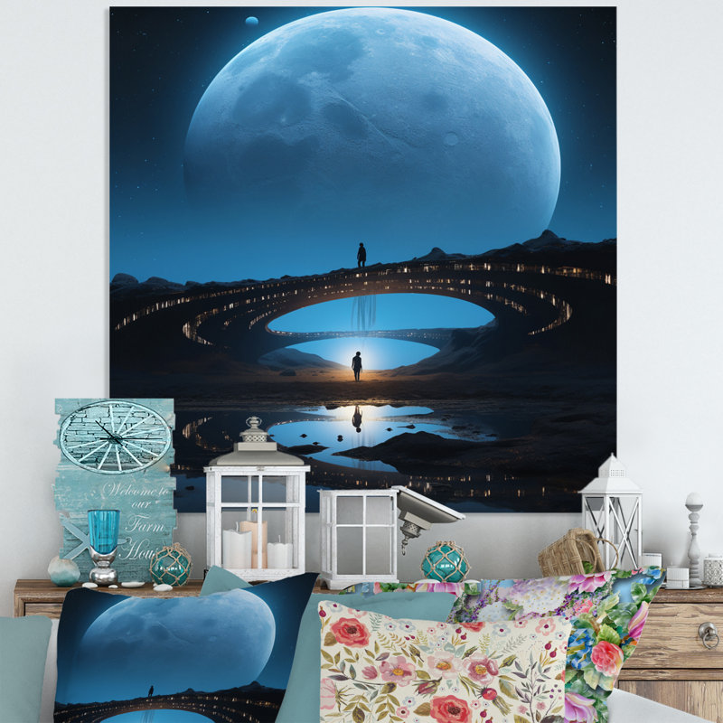 Bleu «The Moon Is The Blue I», H 23 po x l 23 po x P 1 po