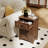 End Table Nightstand Bedroom Storage w/ 3 Drawers & Wood Slide-1086909939-1086909902