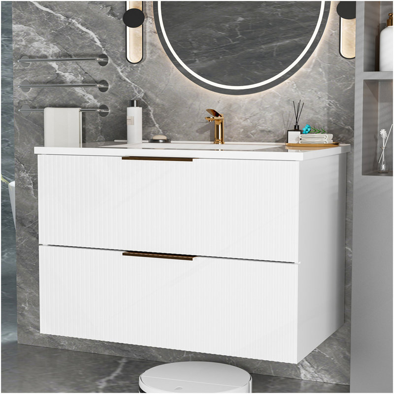 Meuble-lavabo blanc 36 po sans lavabo, Blanc