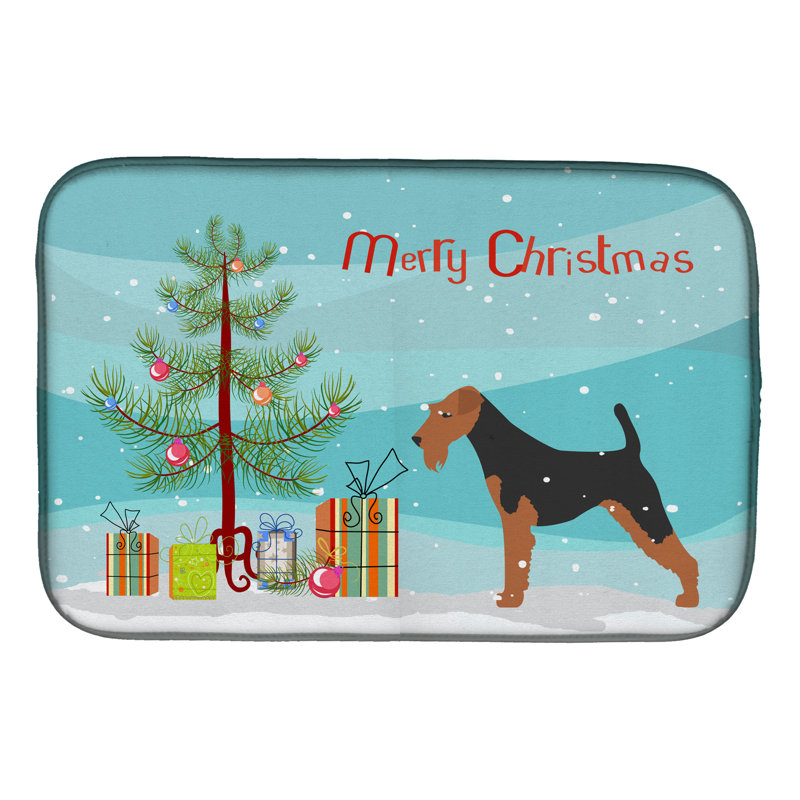Tapis de séchage en sapin de noël gallois terrier merry