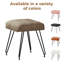 Tabouret de meuble-lavabo en similicuir H 17 po avec pieds en métal-1033965555