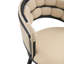 Ensemble de 2 tabourets de bar en velours beige avec pieds en fer noir, tabourets de comptoir modernes pour îlot de cuisine-41678157