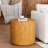 Round Outdoor Indoor Side Table, Modern Wood Grain Patio Stool, Sturdy MGO Waterproof, No-Assembly Required For Patio And Living Room (Wood Color)-1787551801