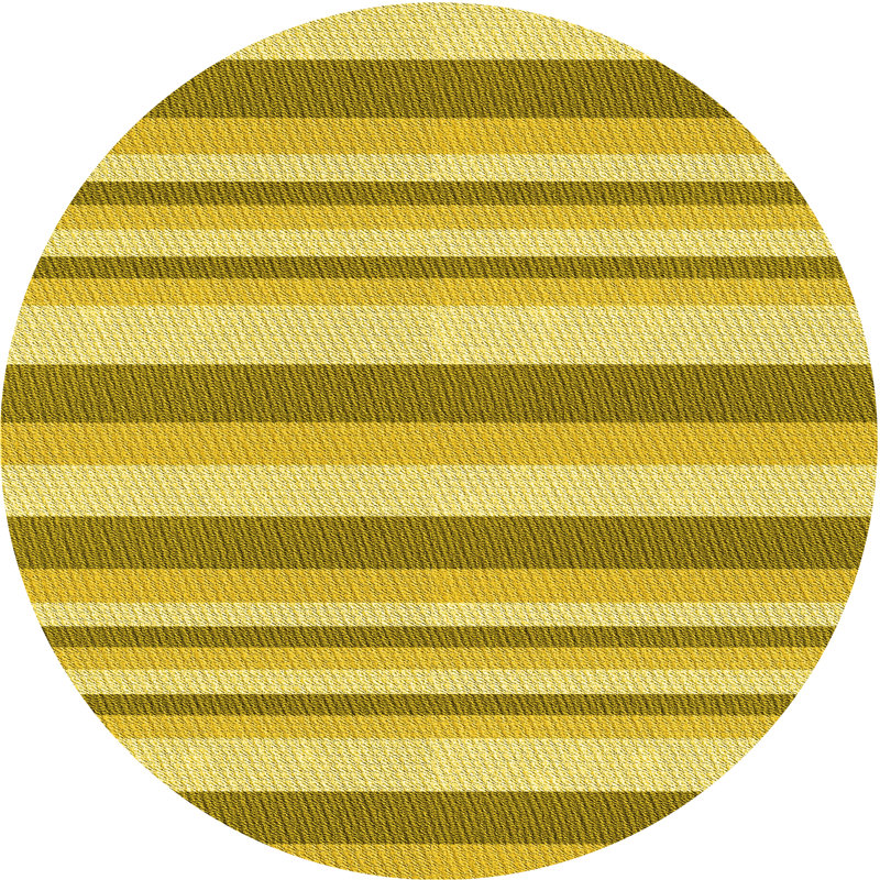 Wool Striped Indoor Rug, Round 7'