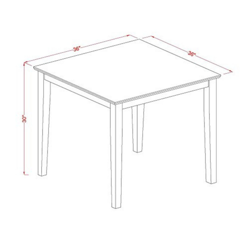 L'ensemble de table de salle à manger 3 pièces contient une table de cuisine carrée et 2 chaises en lin, blanc lin, Lin blanc