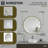 Kingston Brass Aurora 32-Inch Round LED Bathroom Mirror, Front Light, Anti-Fog, Dimmable Touch Sensor Lighted Mirror-126355177