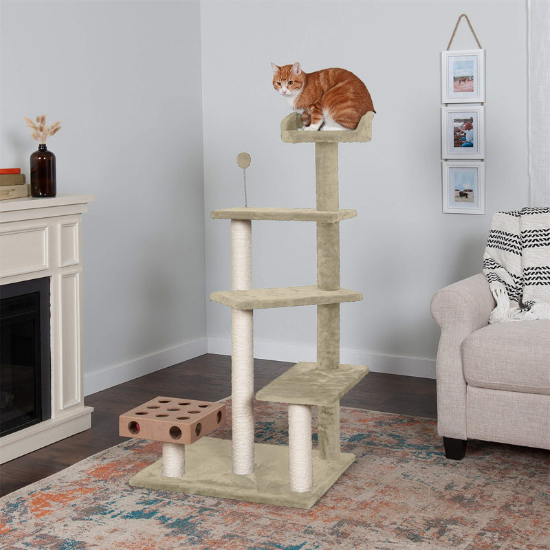 Etibar 49.49'' H Cat Tree, Beige