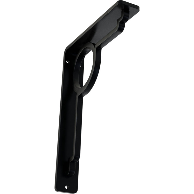Support en fer forgé Maria, H 8 po x l 1,5 po x P 5,5 po, Noir